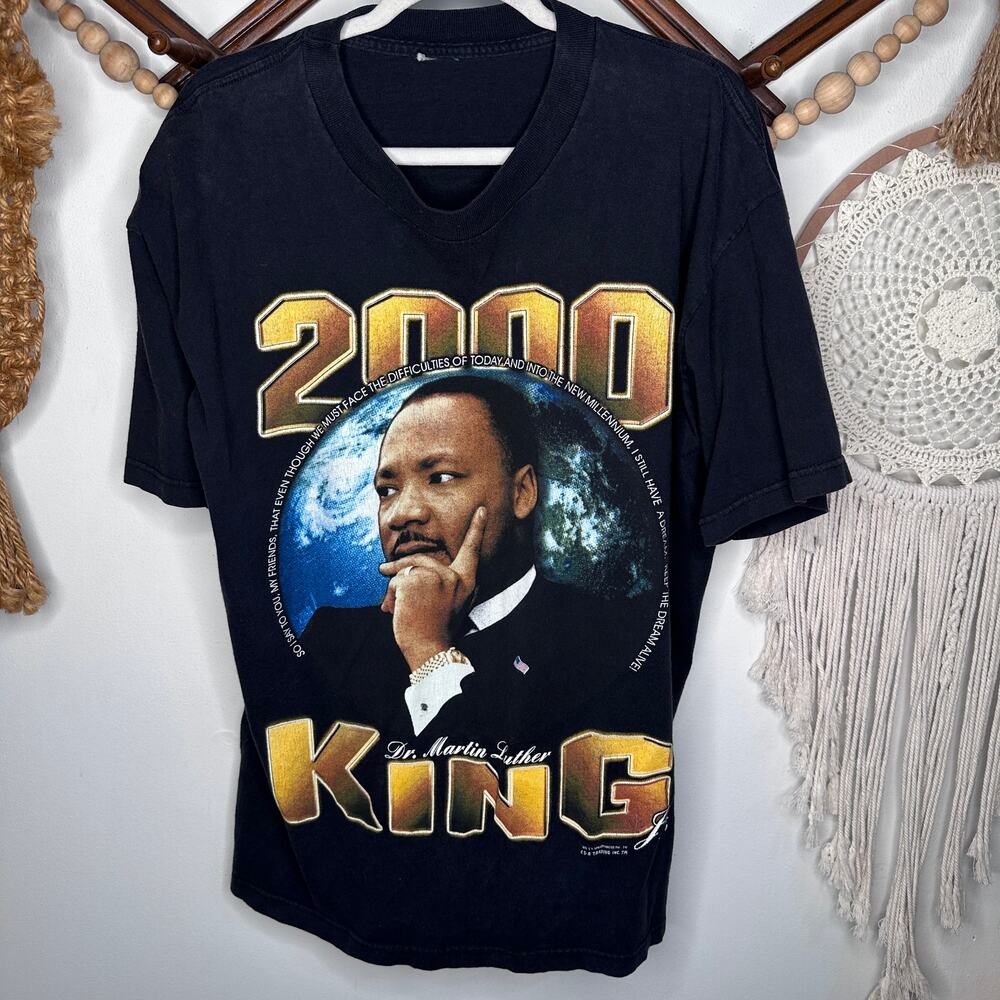 Vintage 2000 Y2K MLK Martin Luther King Jr Keep the Dream Alive Two Sided T